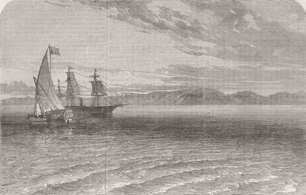 ERITREA. Abyssinia Expedition. coast from Red Sea 1867 old antique print